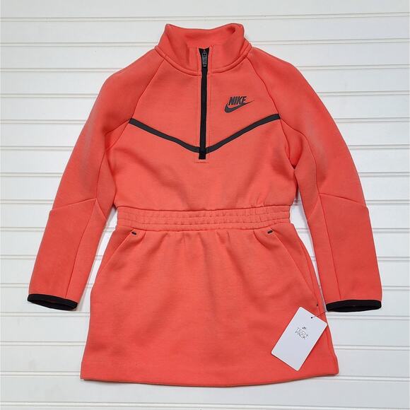NWT Nike Little Girls Tech Fleece Dress: Magic Ember